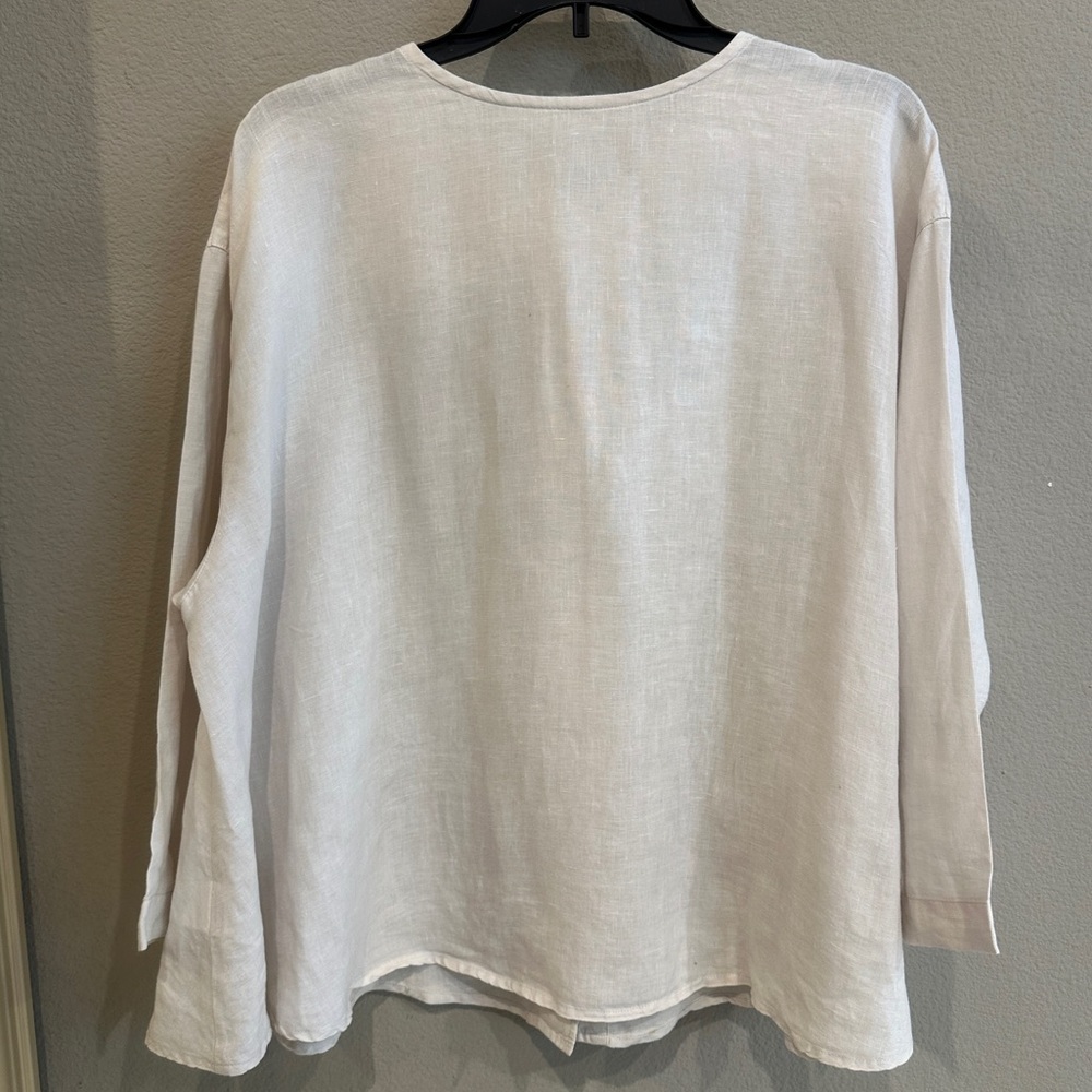 nest Robe Linen Top Button Back Blouse Japanese Minimalist Lagenlook One Size F